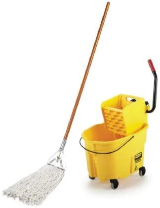  Foldable Mop Bucket Set with Heavy Duty Scrub Mop and